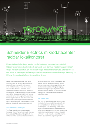 Bild av Schneider Electrics mikrodatacenter räddar lokalkontoret