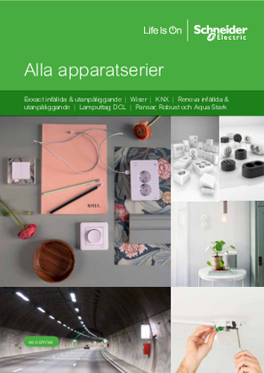 Bild av Alla apparatserier (Exxact, Renova, Wiser, KNX, lamputtag, Pansar, Robust och Aqua Stark) katalog
