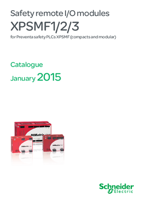 Immagine di Catalog Safety remote IO modules XPSMF123 for Preventa safety PLCs XPSMF - January 2015