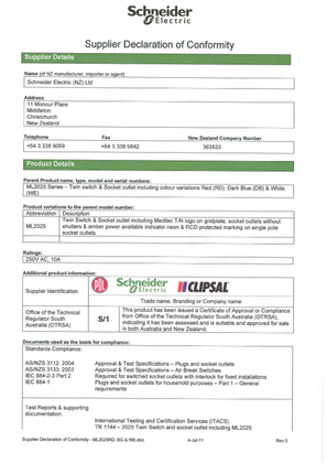 Image of Medilec, ML2025 Supplier Declaration of Conformity