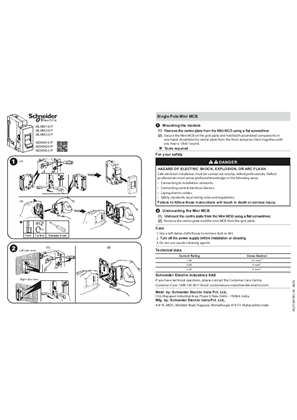 Image of Single Pole Mini MCB - Installation manual