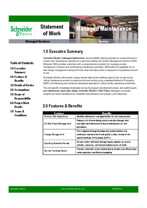 Image of Managed Maintenance Services SOW