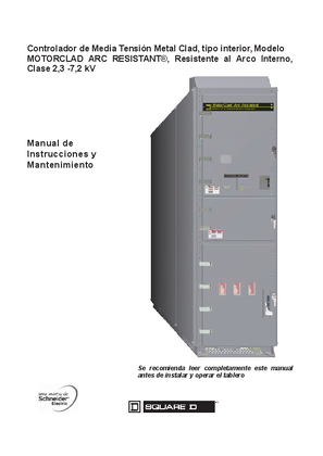 Imagen de Controlador de Media Tensión Metal Clad, tipo interior, Modelo MOTORCLAD AR® , Resistente al Arco Interno, Clase 2,3 -7,2 kV