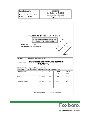 Image of Reference Electrolyte Solution 4 Molar KCl