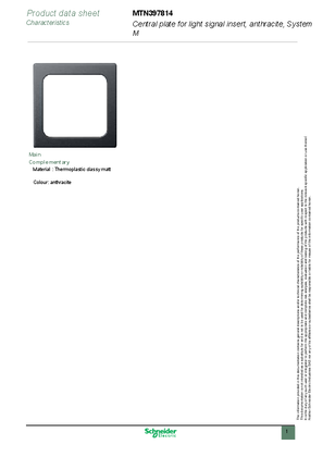 Image of dshe_Central plate for light signal insert, anthracite, System M