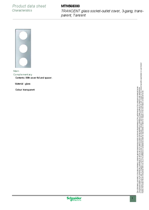 Image of dshe_TRANCENT glass socket-outlet cover, 3-gang, transparent, Tancent