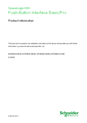 Immagine di SpaceLogic KNX-Push-Button Interface Basic/Pro-User Guide