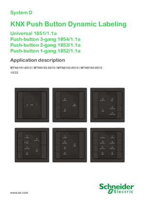 Image of System D KNX Push Button Dynamic Labeling, Application description, EN