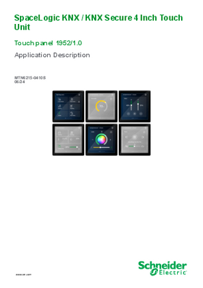 Kép SpaceLogic KNX Secure 4” Touch Unit Application Description