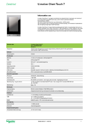 的映像 U.Motion- 7寸触摸屏客户端 触摸屏-用户指南 (ZH)