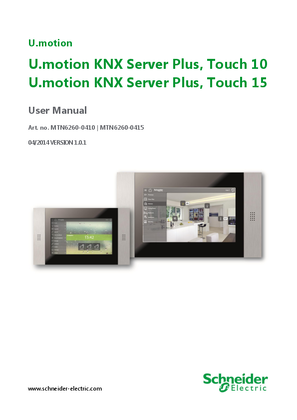 的映像 U.Motion- Touch 10/ Touch 15 Server + Touch Panel-Software guide (EN)