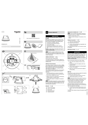 Image of SpaceLogic KNX Presence detector DI, MTN6300-0019, Installation and connection, EN