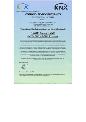 Image of KNX Certificate