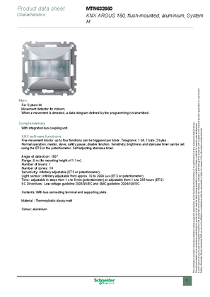 的映像 dshe_KNX ARGUS 180, flush-mounted, aluminium, System M