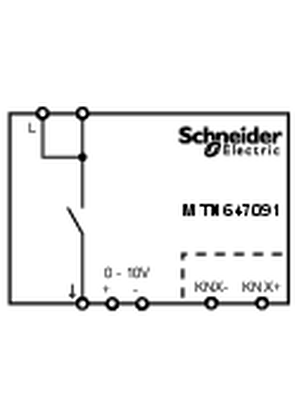 的映像 KNX MTN647091 Dimension/Wiring/Symbol -2D CAD Drawing