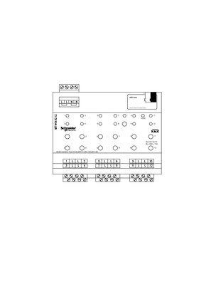 的映像 KNX MTN649212 Dimension/Wiring/Symbol -2D CAD Drawing