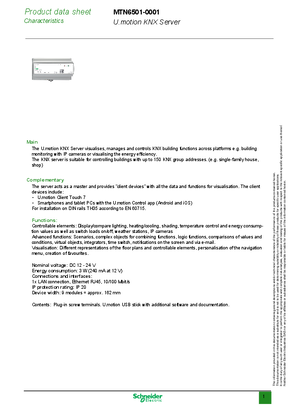 的映像 KNX U.motion KNX Server-Technical leaflet
