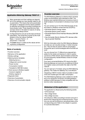 的映像 SpaceLogic KNX- Metering Gateway Modbus REG-K-ETS Software Description (EN)