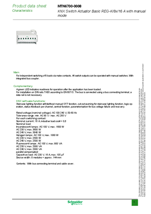 Bild av KNX Switch Actuator Basic REG-K/8x/16 A with manual mode-Technical leaflet