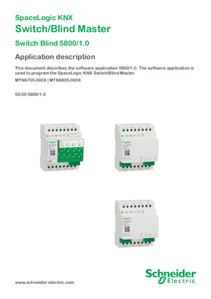 Image of SpaceLogic KNX Switch/Blind Master-Application description EN
