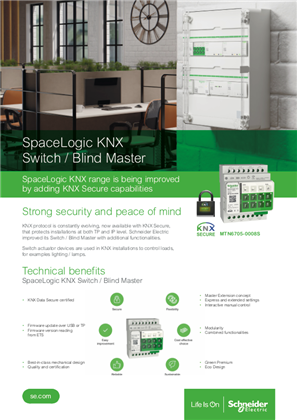 Image of SpaceLogic KNX Switch / Blind Master