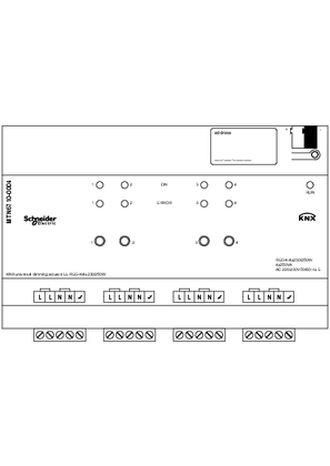 的映像 KNX MTN6710-0004 Dimension/Wiring/Symbol -2D CAD Drawing