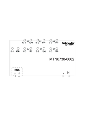 的映像 KNX MTN6730--0002 Dimension/Wiring/Symbol CAD-2D