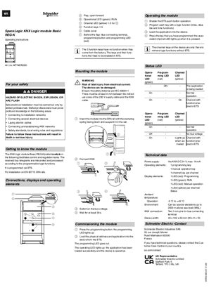 SpaceLogic KNX- Logic Module Basic REG-K-Operating instructions (EN