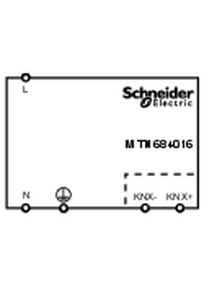 的映像 KNX MTN684016 Dimension/Wiring/Symbol -2D CAD Drawing