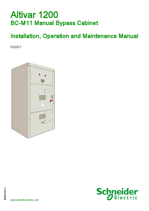 Slika korisnika Altivar 1200 BC-M11 Manual Bypass Cabinet Manual