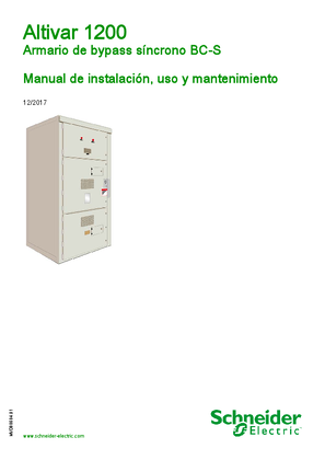 Imagen de Altivar1200 Armario de bypass síncrono BC-S，Manual de instalación，uso y mantenimiento