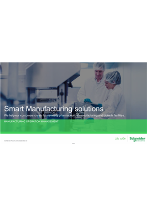 Image of Life Sciences. Manufacturing operations management