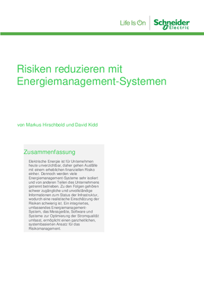Bild von Risiken reduzieren mit Energiemanagement-Systemen