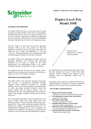 Image of Duplex Level-Tek Model 314B