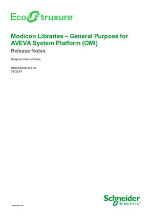 Obraz EcoStruxure Modicon Libraries 2024 - General Purpose for AVEVA System Platform (OMI)