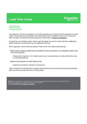 Image of Lead Times Guide