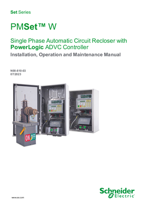 Slika linije N00-810-03_PMSet W Single Phase Automatic Circuit Recloser with PowerLogic ADVC Controller