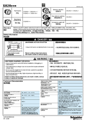 Kép XA2A - Plastic series button, Instruction Sheet