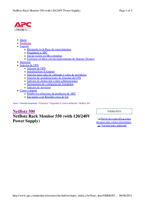 Imagen de NetBotz Rack Monitor 550 (with 120/240V Power Supply)