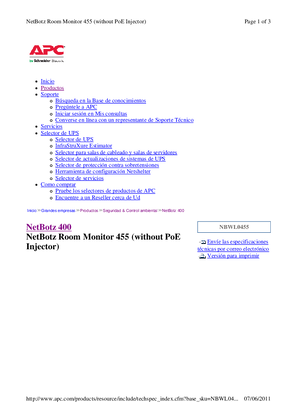 Imagen de NetBotz Room Monitor 455 (without PoE Injector)