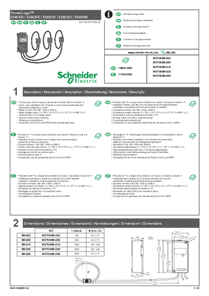 Slika linije PowerLogic EM4300 series installation sheet