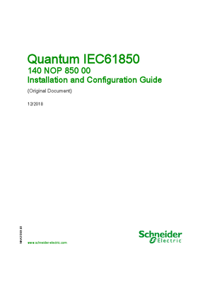 Image of Quantum IEC61850 - 140NOP85000, Installation and Configuration Guide