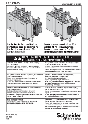 Afbeelding van TeSys F - LC1F2600 Contactors - Instruction Sheet