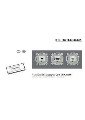 Image of Merten System M- USB, VGA, HDMI Communication Socket-Instruction Sheet (EN)