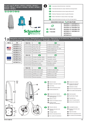 Slika linije PowerLogic™ WT4100 series / WT4200 series installation sheet