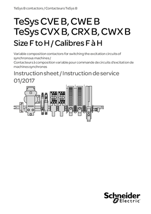 Imagen de TeSys CVE B, CWE B, CVX B, CRX B, CWX B - Size F to H