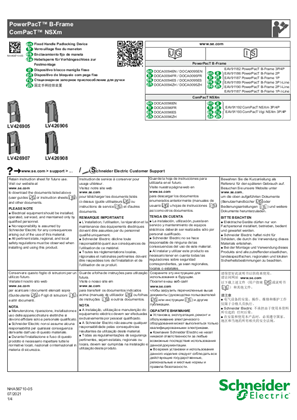 Image of PowerPacT B-Frame / ComPacT NSXm - Стационарное запорное приспособление для ручки - Инструкция