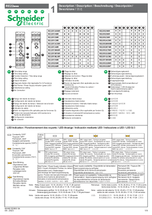 Image of RE22... Timing relays, Instruction Sheet