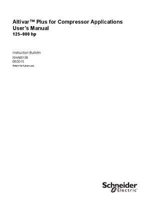 Image of Altivar Plus for Compressor Applications User's Manual