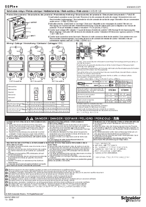的映像 SSP1... Single-phase solid state panel mount relays, 说明书